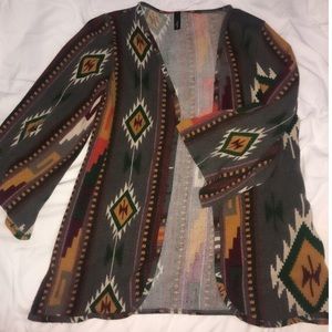 Aztec Bell Sleeve Cardigan